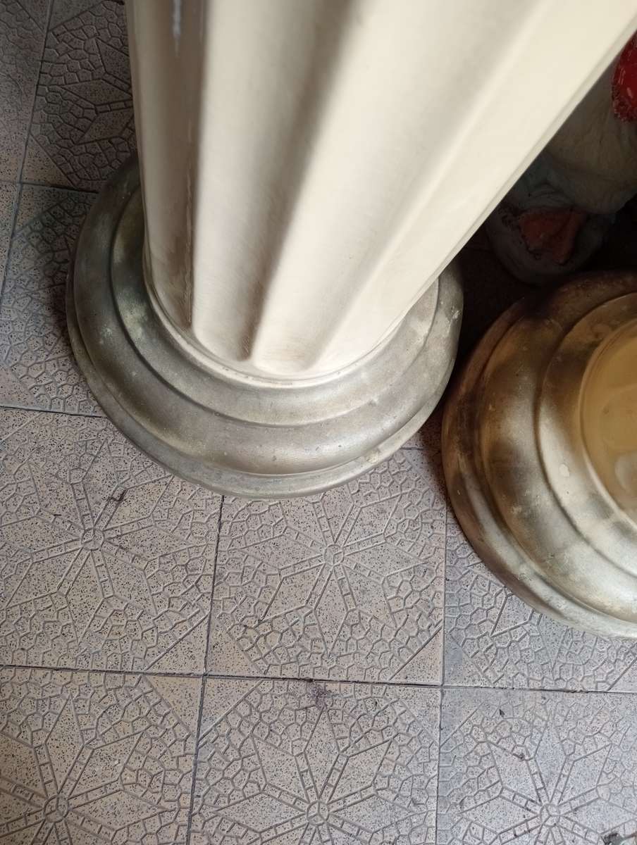 2 ANTIQUE PORCELAIN PEDESTALLS