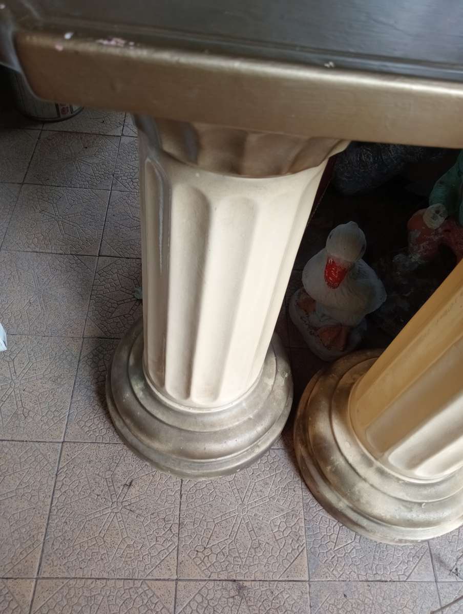 2 ANTIQUE PORCELAIN PEDESTALLS