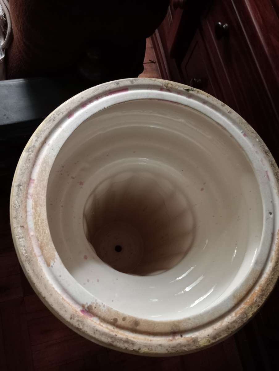 2 ANTIQUE PORCELAIN PEDESTALLS