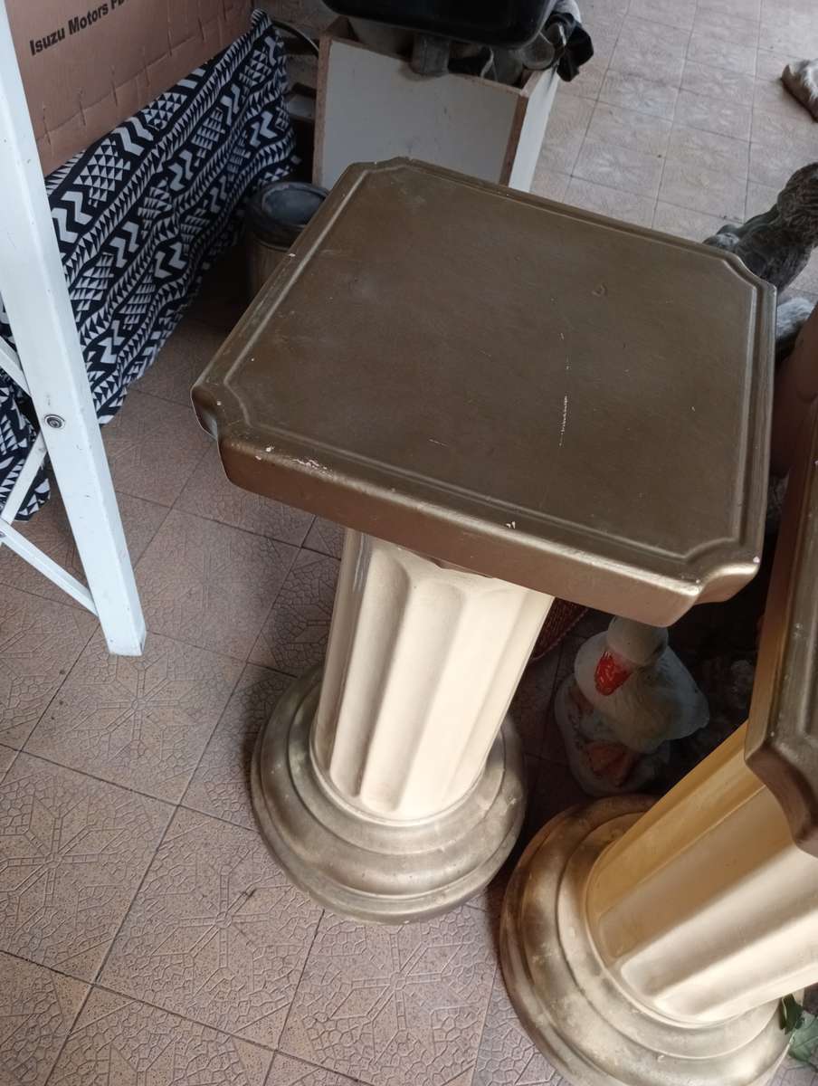 2 ANTIQUE PORCELAIN PEDESTALLS