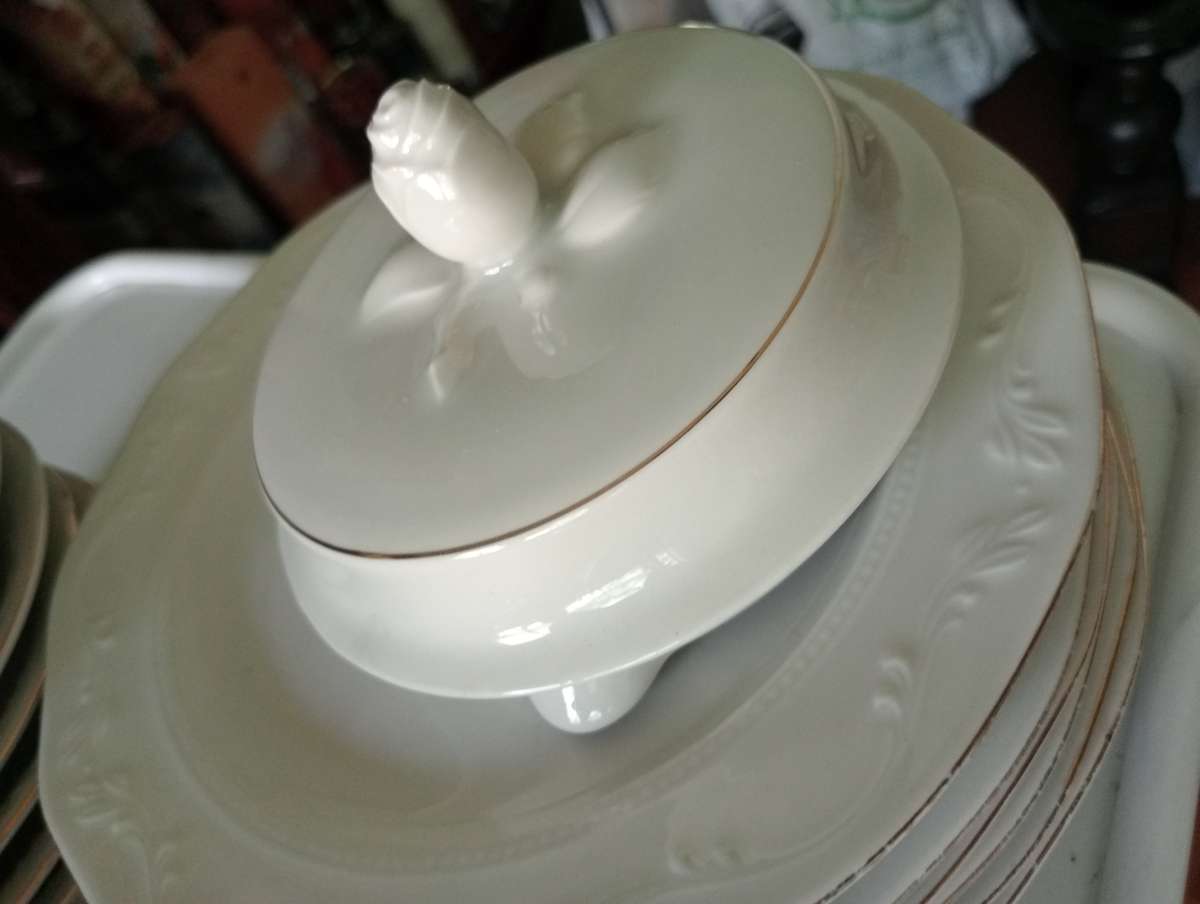 VINTAGE  46 PIECE HUGUENOT ROYALE FINE CHINA  SET