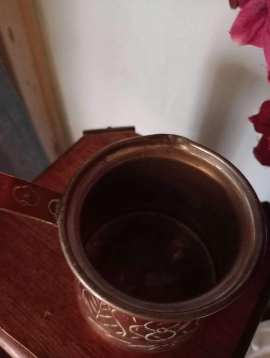 VINTAGE SMALL RED COPPER POT