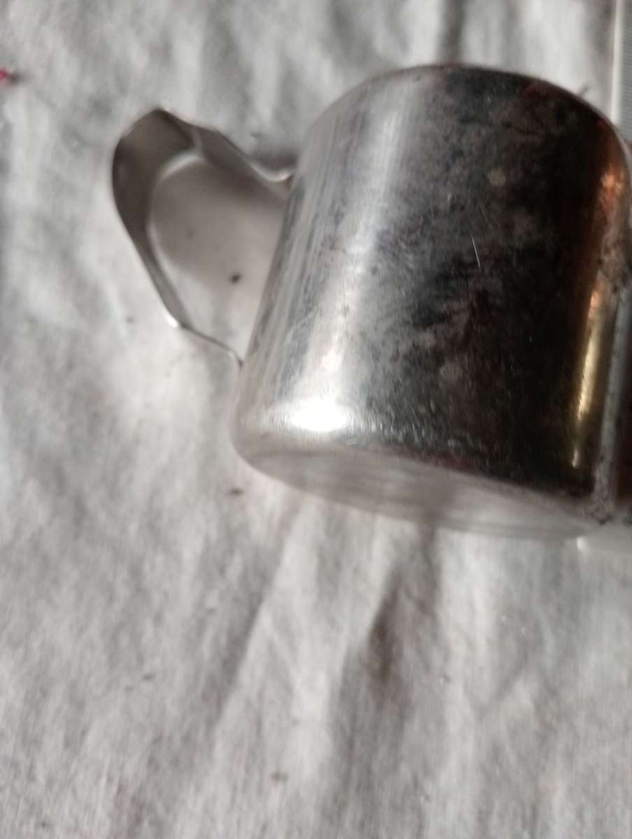 VINTAGE  SMALL STAINLES STEEL MILK JUG