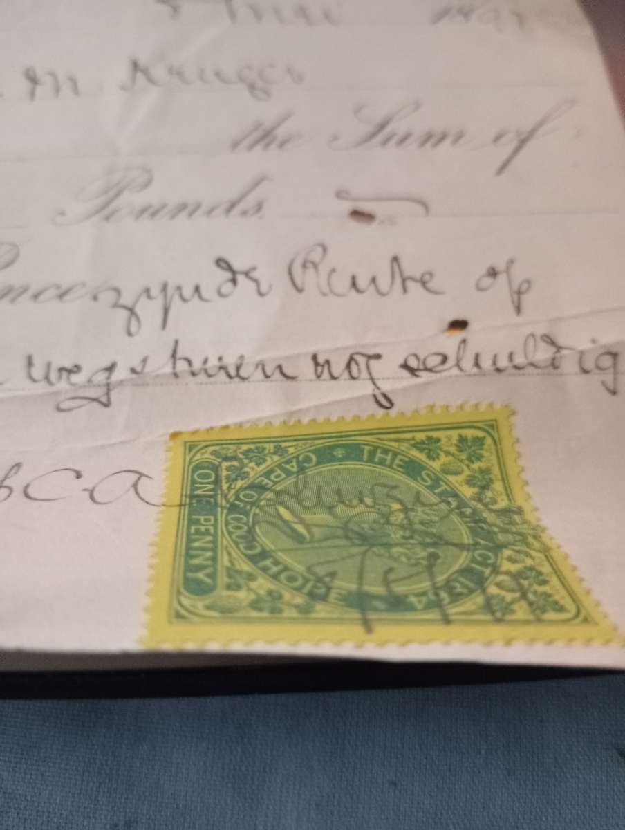 Antique 1897 receipt Rent  for the farm Rietpoort  nr 2