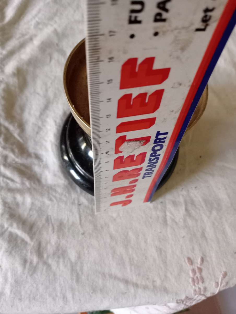 VINTAGE SMALL BRASS HOLDER MOUNTED