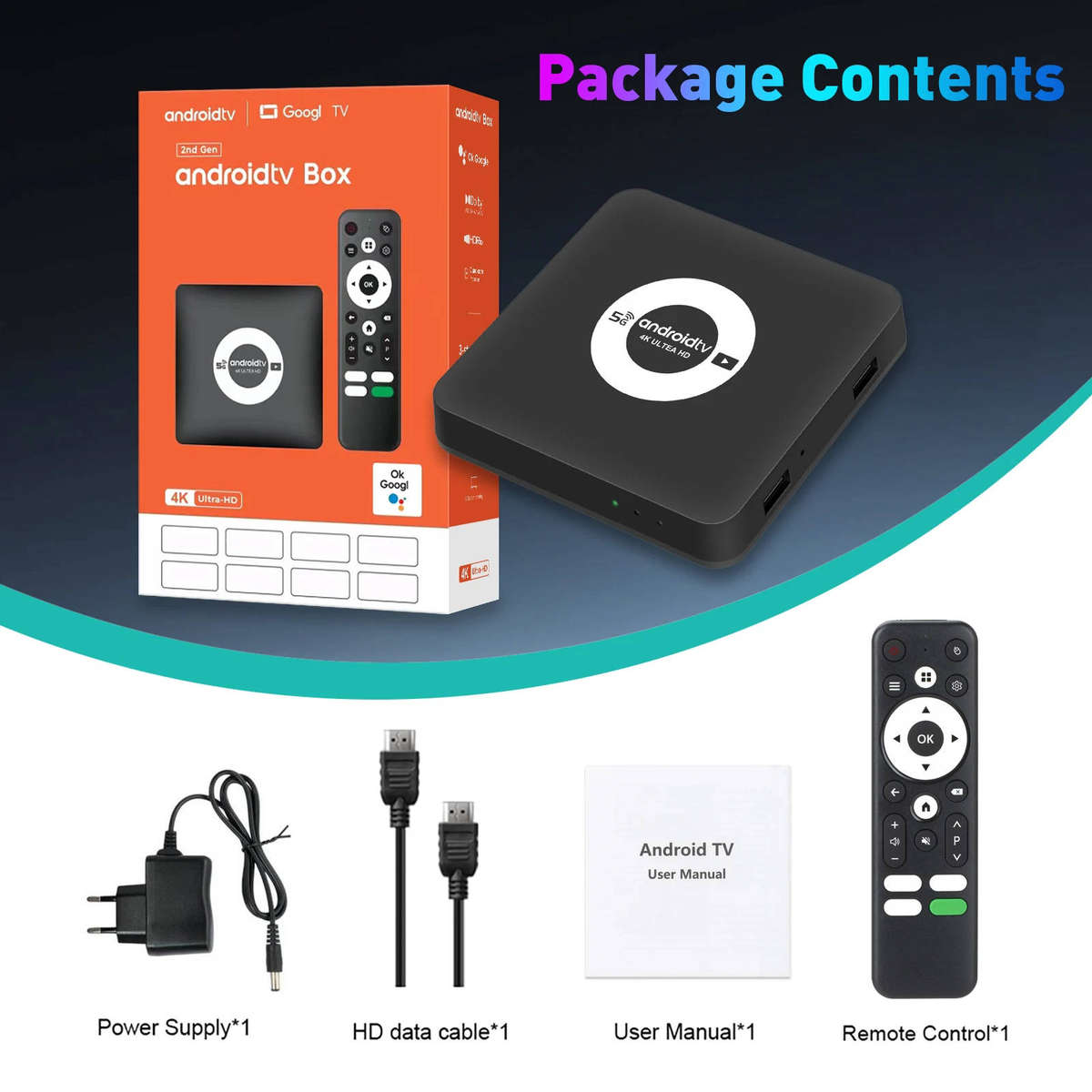 AndroidTV 2nd Generation TV Box Google Tv Android 14 8GB+128GB