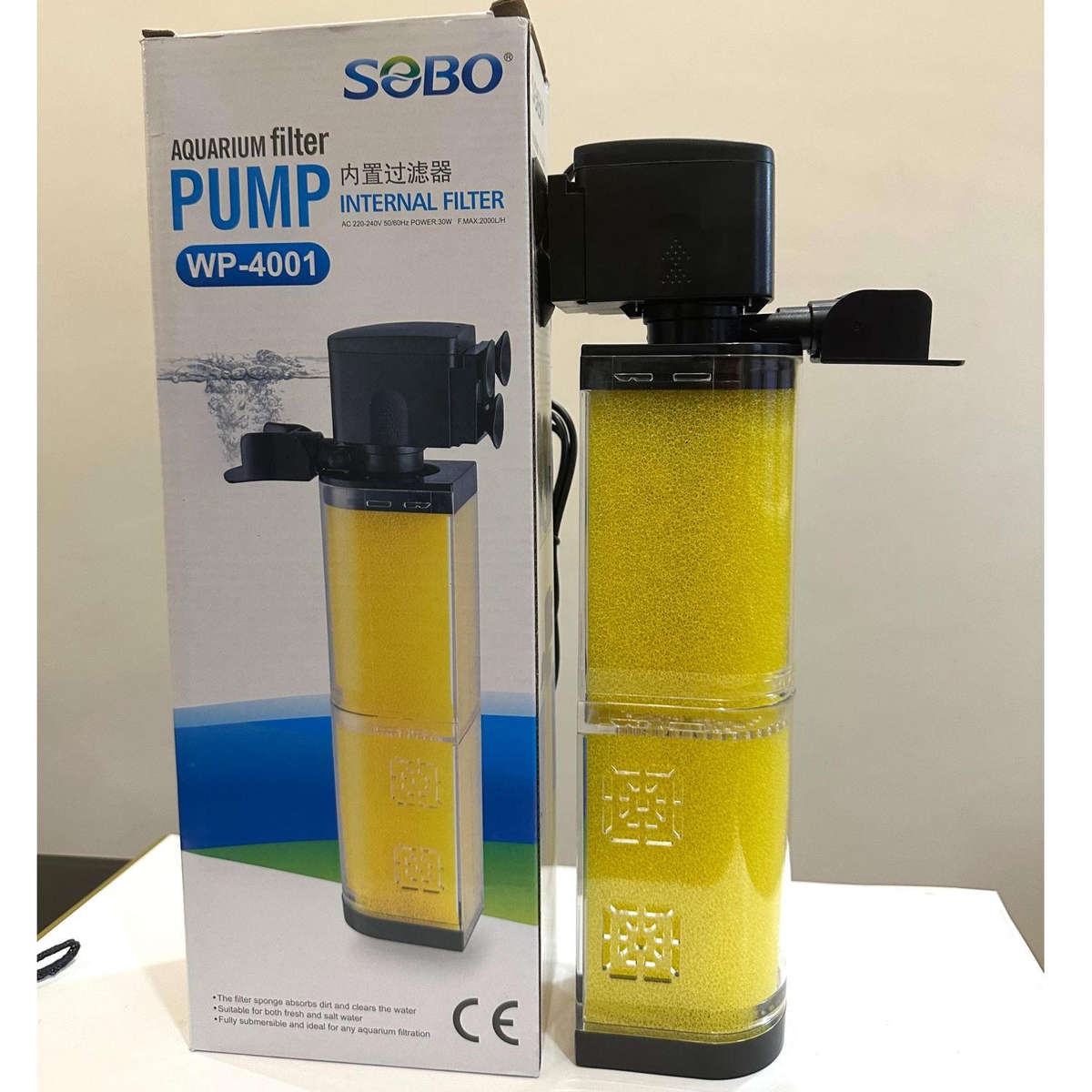 SOBO WP-4001 Aquarium Internal Filter 30 Watts