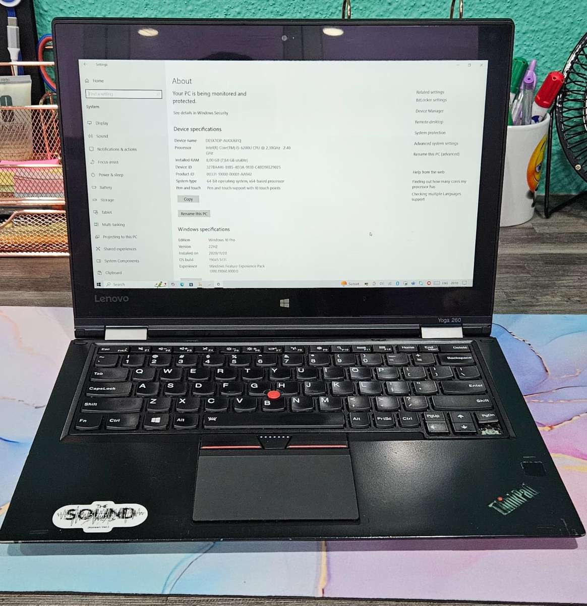 Lenovo Thinkpad Yoga 260 Touch Screen 360 Rotation