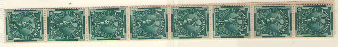 UNION SACC104B 1943 COIL STAMPS COARSE SCREEN CV R65 PER PAIR