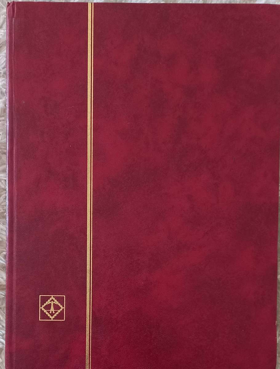 STOCKBOOK LIGHTHOUSE 8 DOUBLE SIDED PAGES FILLED OFFICIAL STAMPS