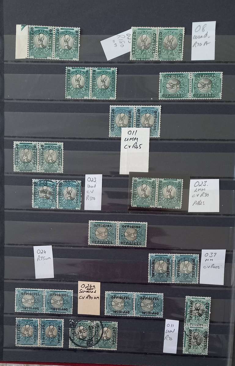 STOCKBOOK LIGHTHOUSE 8 DOUBLE SIDED PAGES FILLED OFFICIAL STAMPS