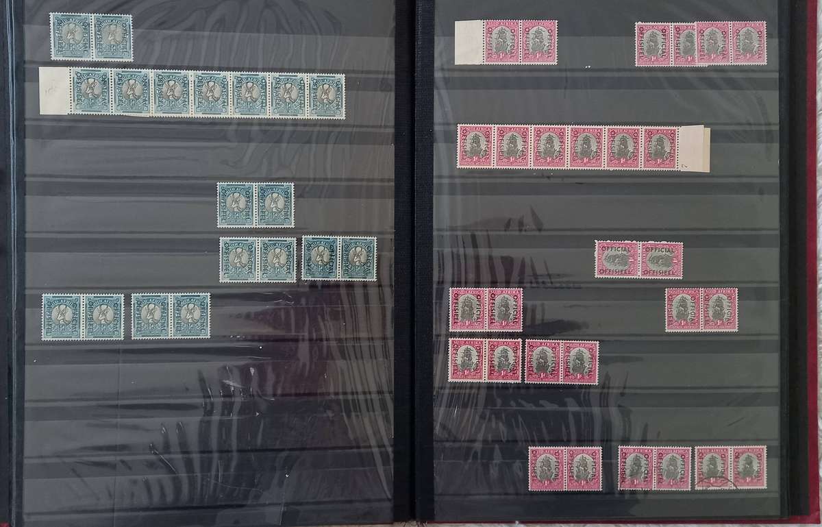 STOCKBOOK LIGHTHOUSE 8 DOUBLE SIDED PAGES FILLED OFFICIAL STAMPS