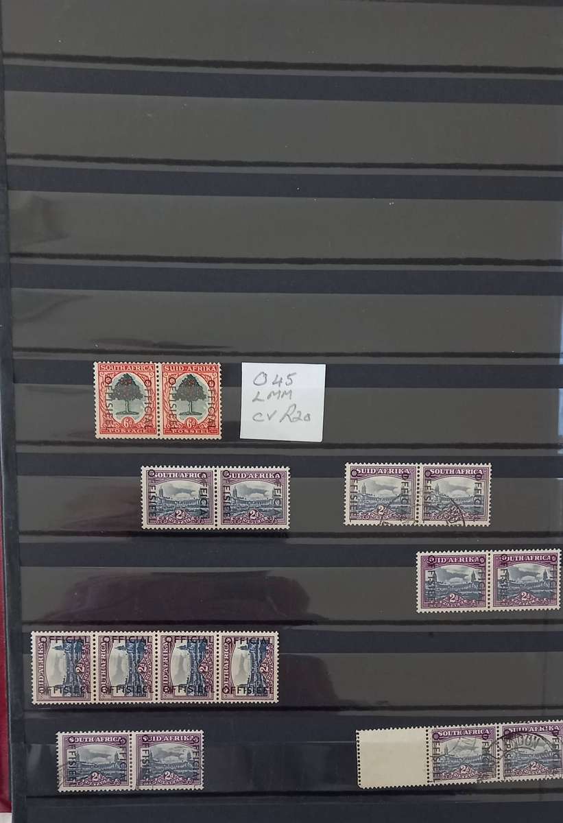 STOCKBOOK LIGHTHOUSE 8 DOUBLE SIDED PAGES FILLED OFFICIAL STAMPS