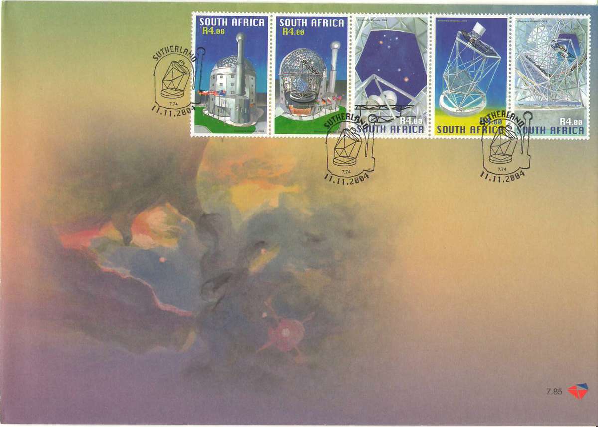 7.85 LARGE TELESCOPE 7TH SERIES FDC AS ISSUED