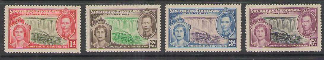 SOUTHERN RHODESIA CORONATION ISSUE FULL SET CV R115