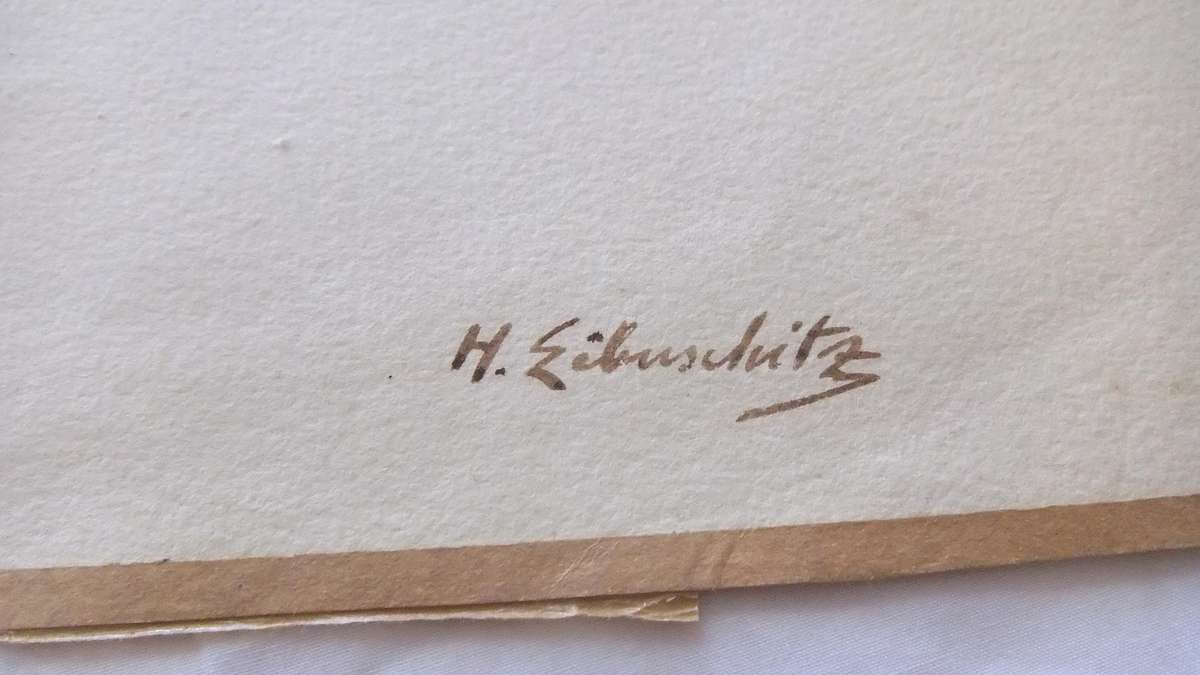 An original watercolour painting by international artist Hedwig Brecher Eibuschitz "horse study "