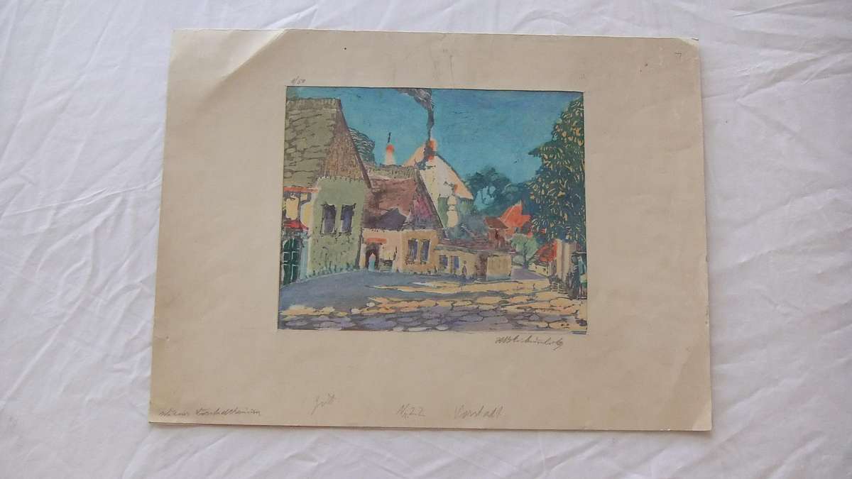 An original hand made print by international artist Hedwig Brecher Eibuschitz