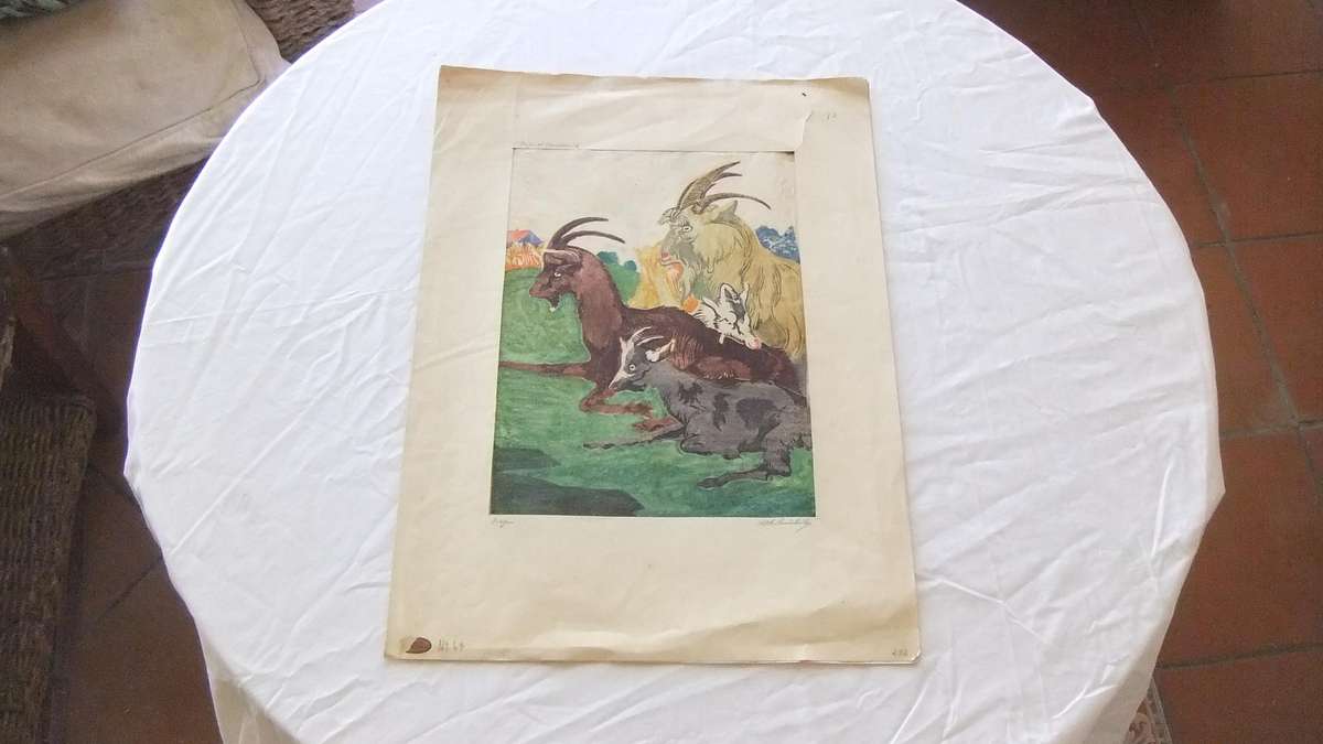 An original hand print by international artist Hedwig Brecher Eibuschitz