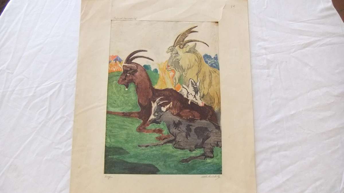 An original hand print by international artist Hedwig Brecher Eibuschitz