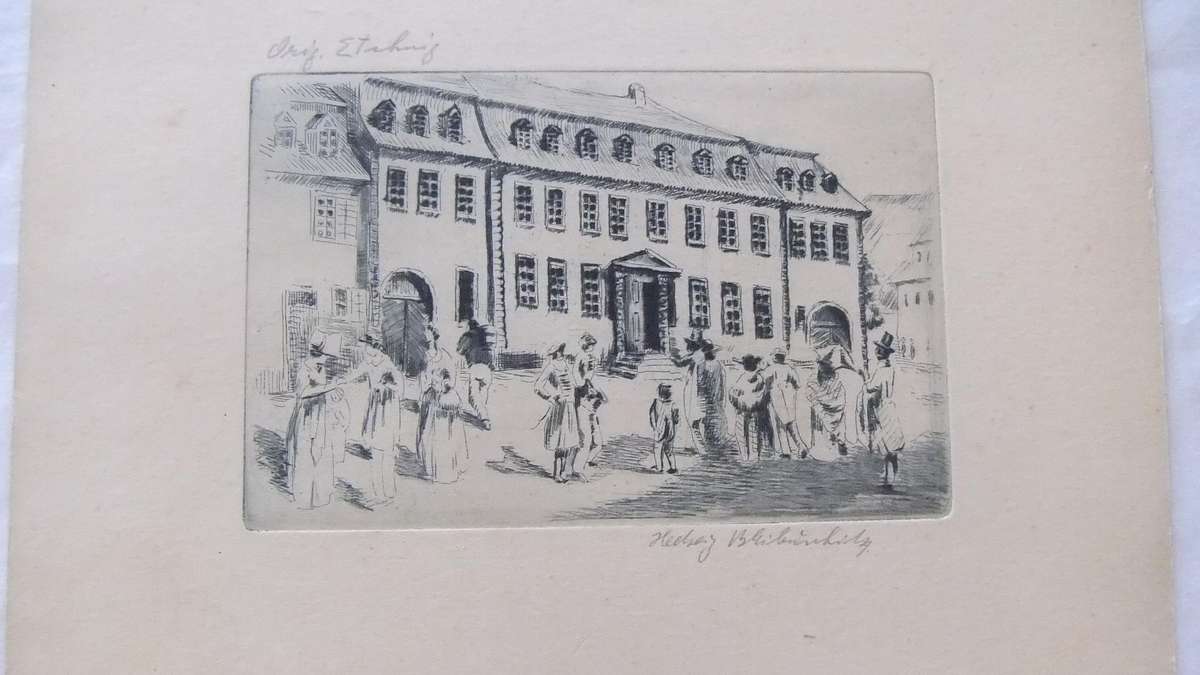 An original etching by international artist Hedwig Brecher Eibuschitz