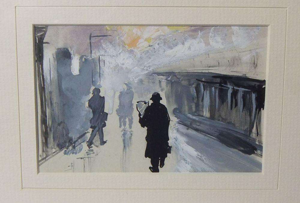 An original watercolour painting by international artist Hedwig Eibuschitz " Glasgow station study "