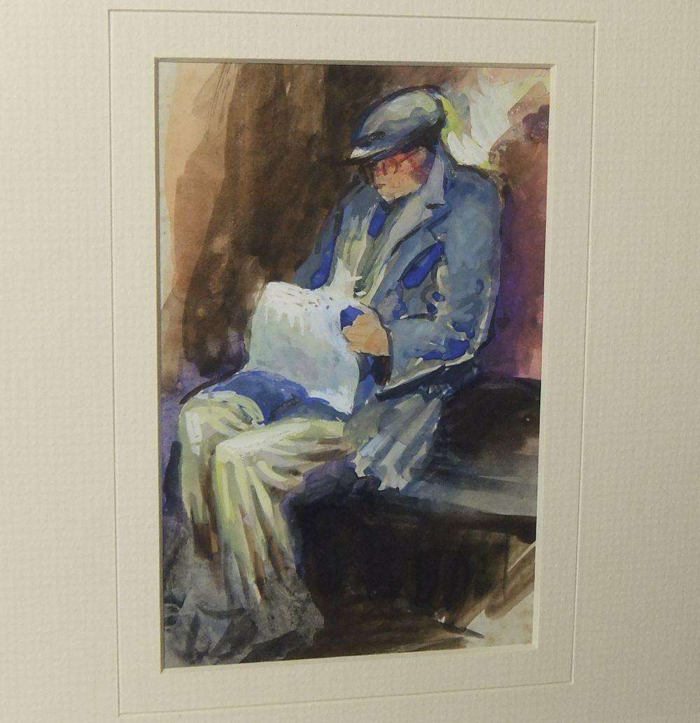 An original watercolour painting by international artist Hedwig Brecher Eibuschitz " figure study "