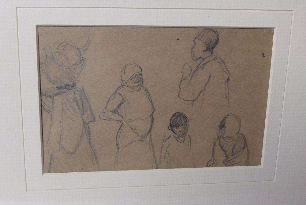 An original pencil sketch by international artist Hedwig Brecher Eibuschitz " figure study "