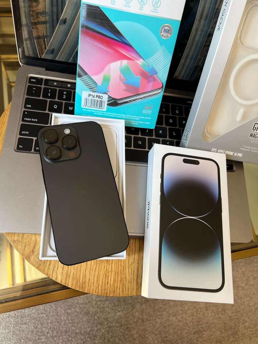 iPhone 14 Pro Space Black (128GB) Excellent Condition + Box & Accessories