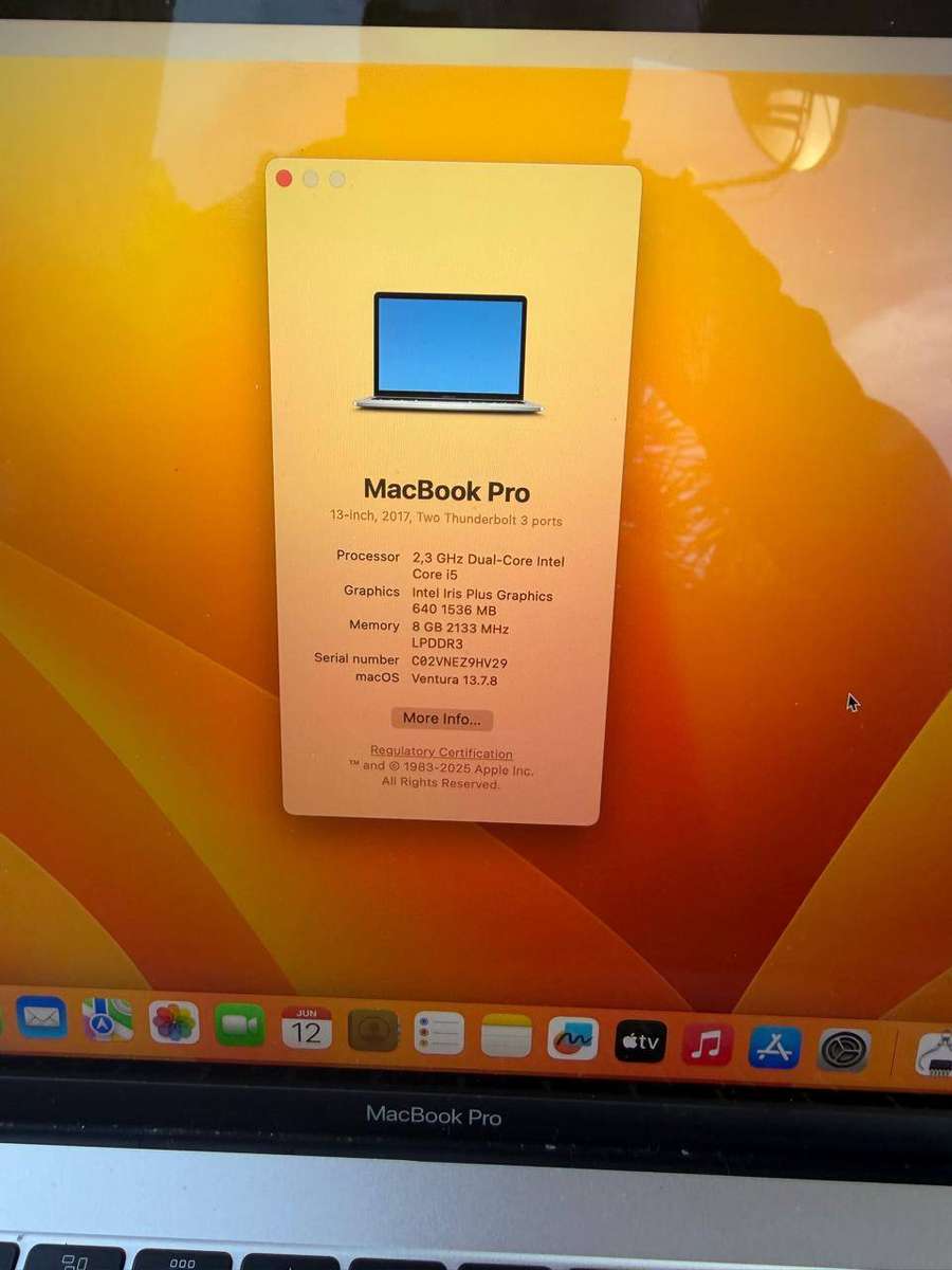 MacBook Pro Non-Touch Bar 13.3 Inch Retina, 2017 (128GB)  Excellent Condition + Charger