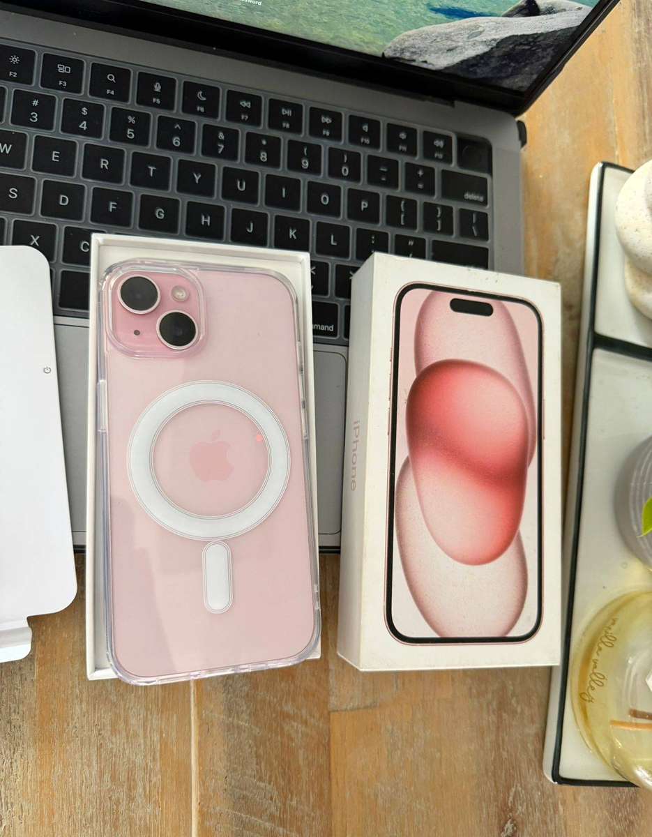 iPhone 15 Plus (128GB) Pink, Excellent Condition + Box, Charger & Extras