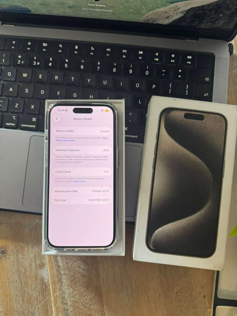 iPhone 15 Pro (128GB) Excellent Condition + Box & Accessories