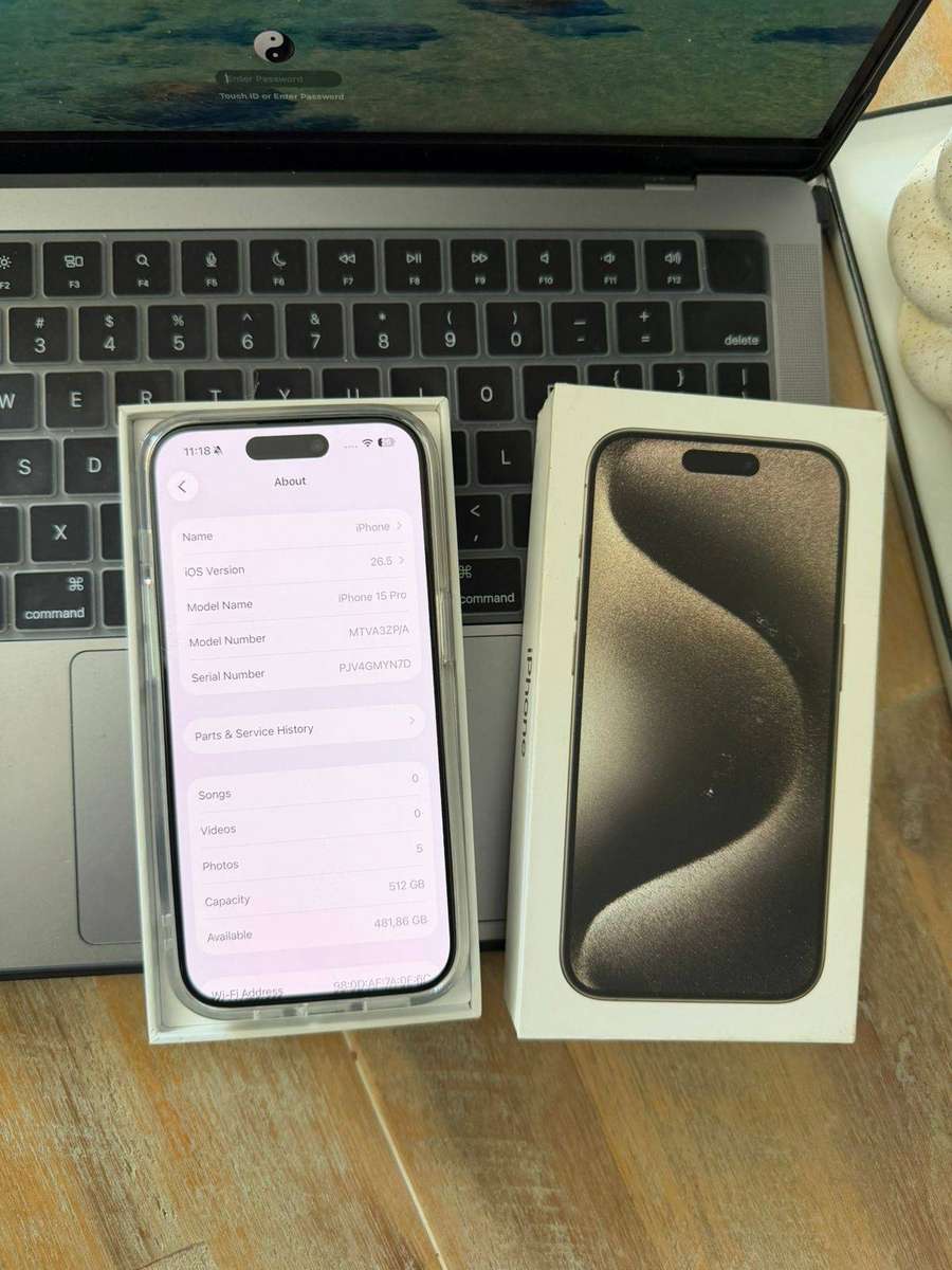 iPhone 15 Pro (512GB) Excellent Condition + Box & Accessories