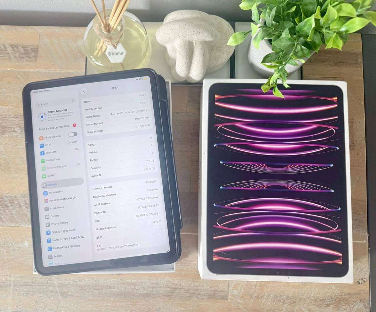 Apple iPad Pro 11 inch M2 Chip 128GB Wi-Fi + Cellular with Box, Charger & Extras