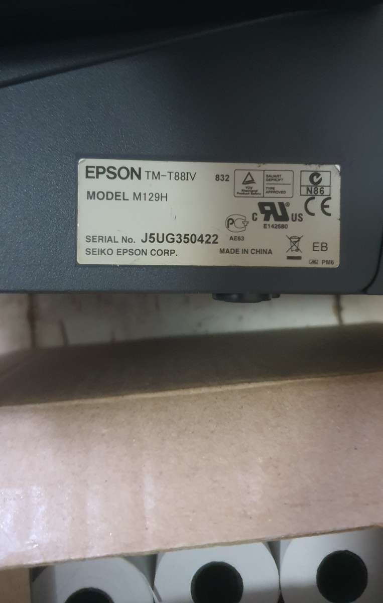 Epson TM-T88IV Thermal Receipt Printer (TM-T88IV-832) -. EXTRA 20 ROLLS OF PAPERS