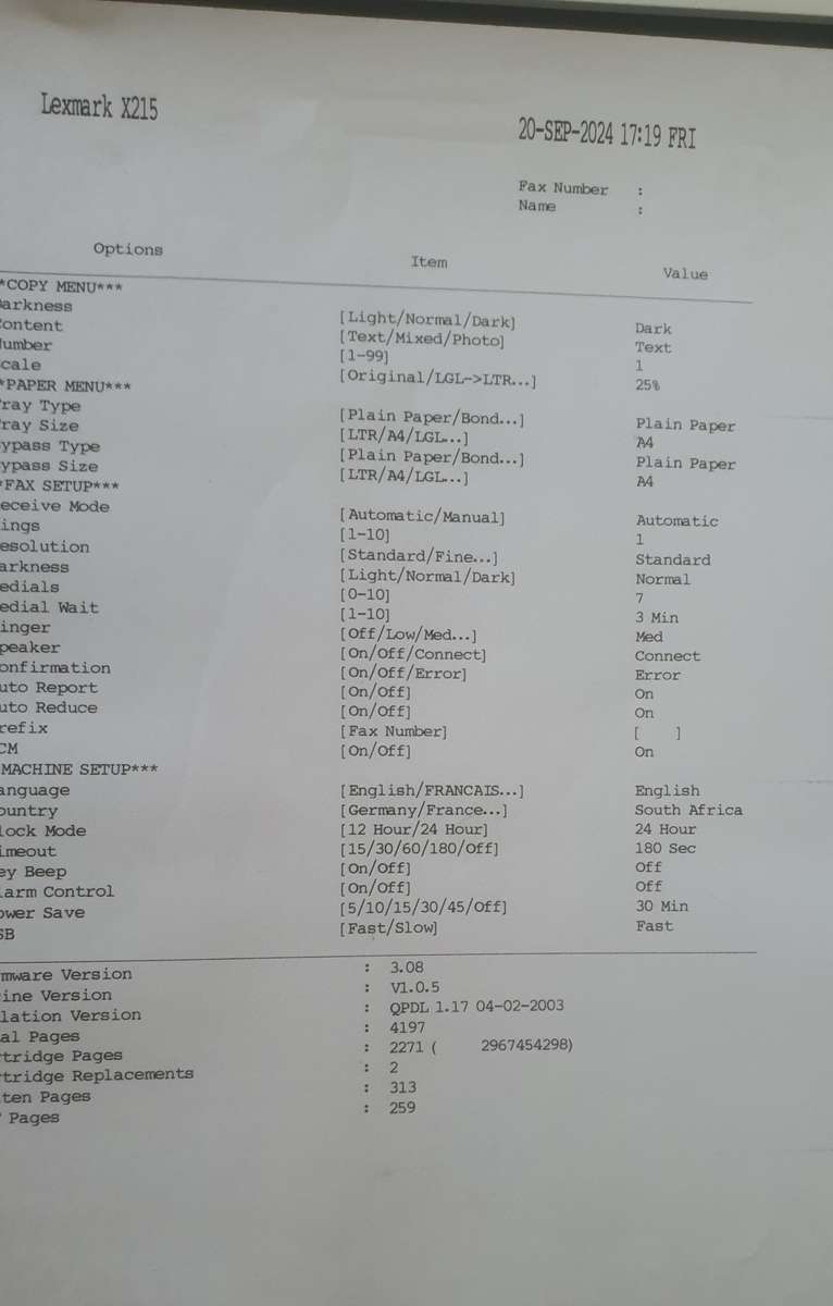 Lexmark X215 MFP LASER Printer