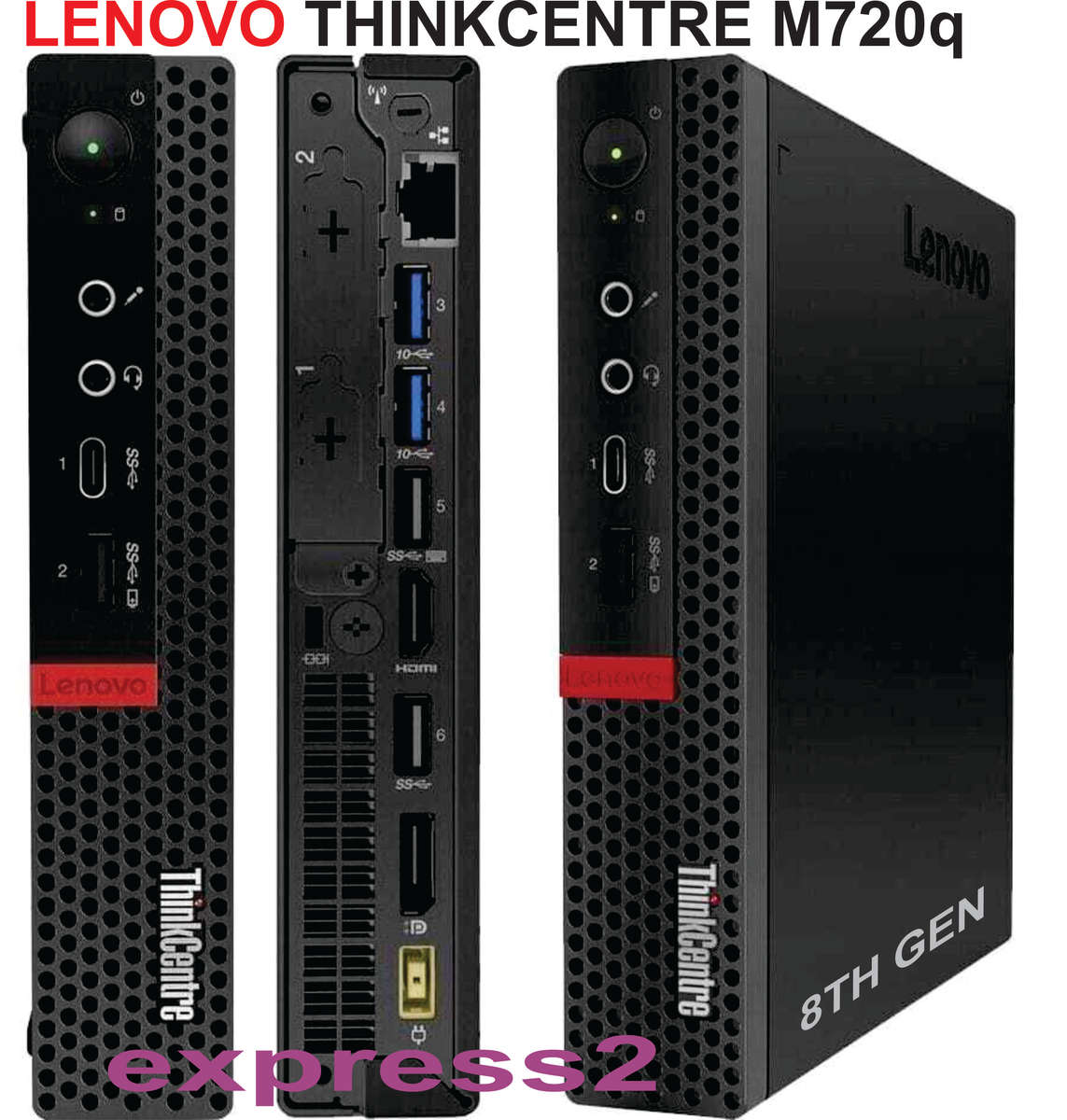 LENOVO M720q Intel Core i3- 8TH GEN  8GB 256GB SSD