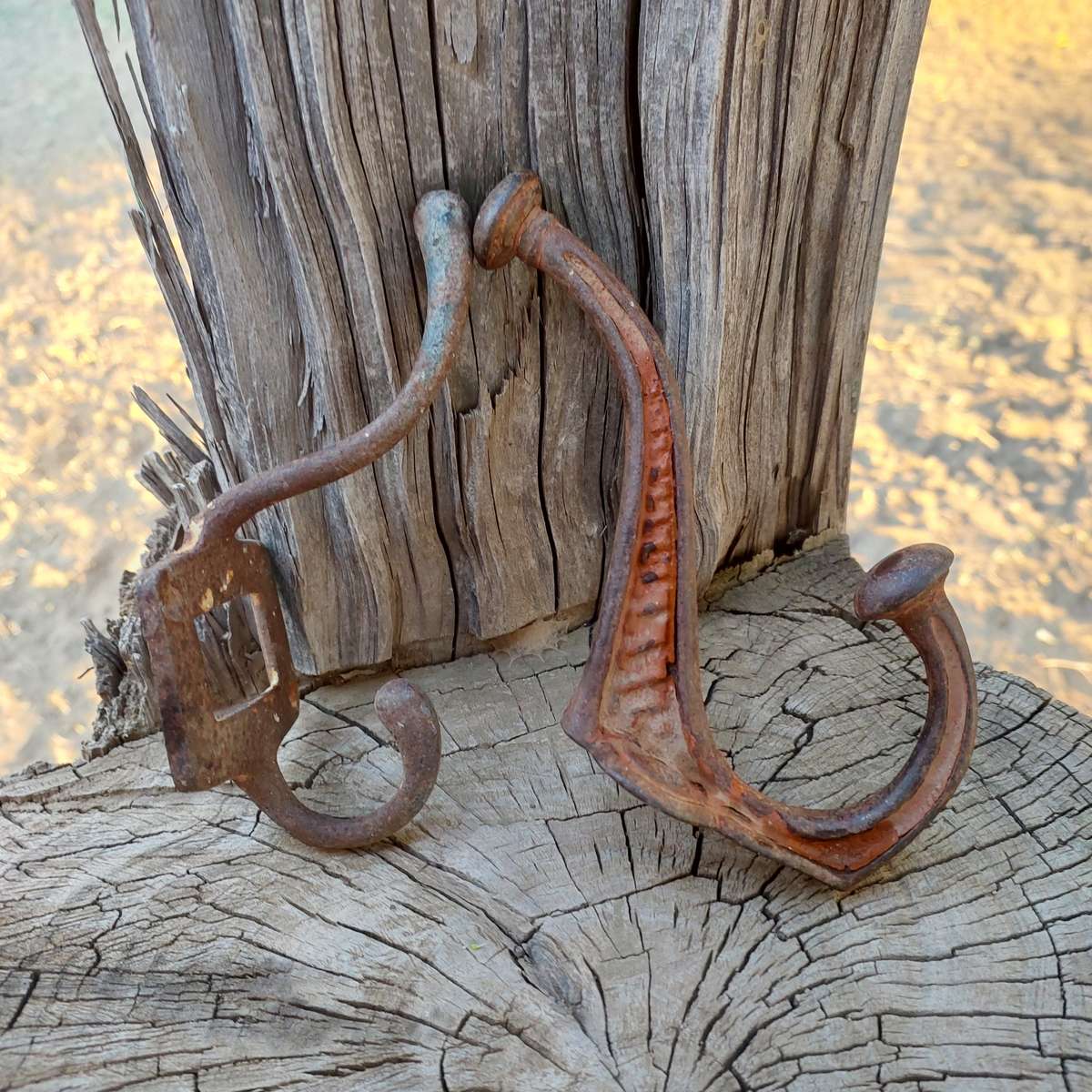 Vintage rustic metal coat hooks