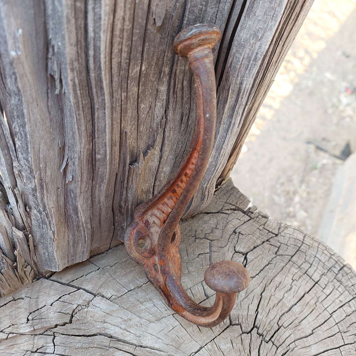 Vintage rustic metal coat hooks