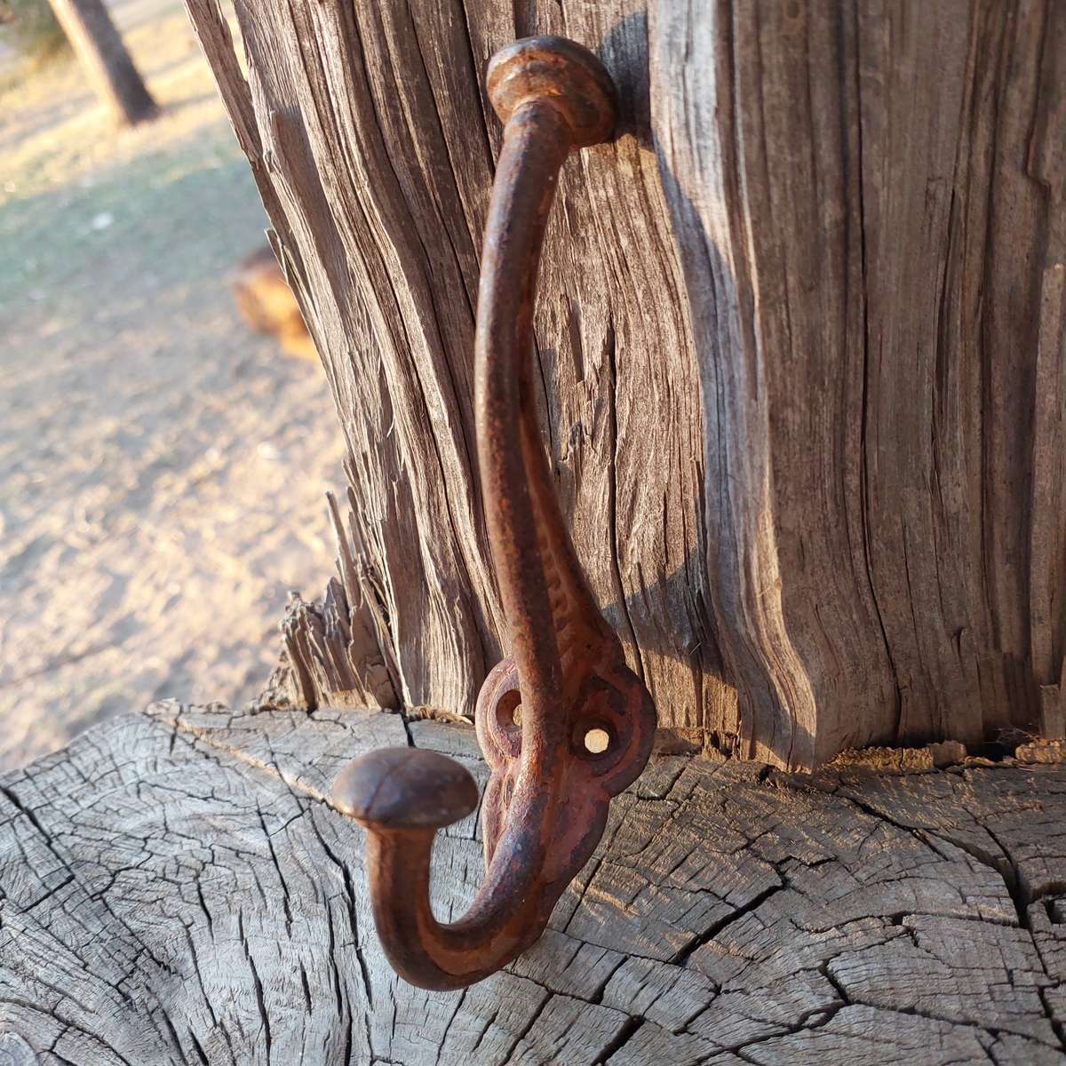 Vintage rustic metal coat hooks