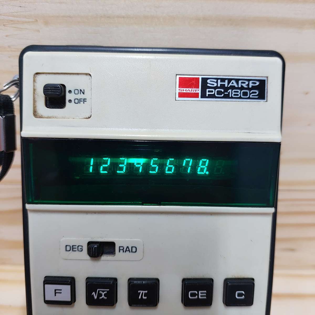 Vintage Sharp PC 1802 pocket calculator