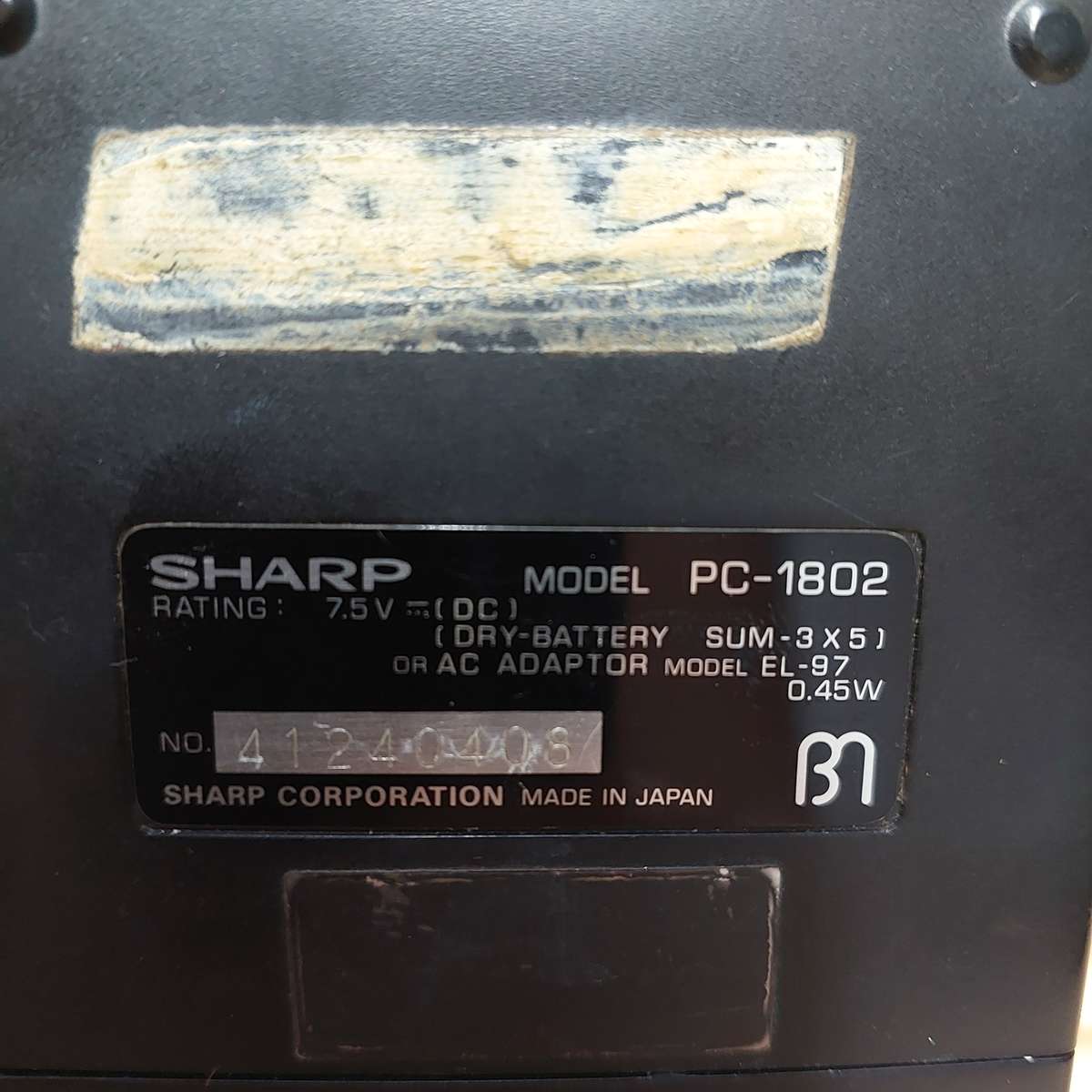 Vintage Sharp PC 1802 pocket calculator