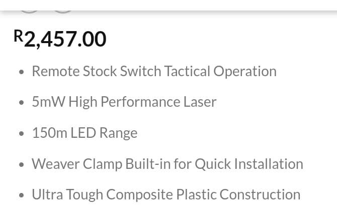 Hawke LED flashlight red laser (SPO)