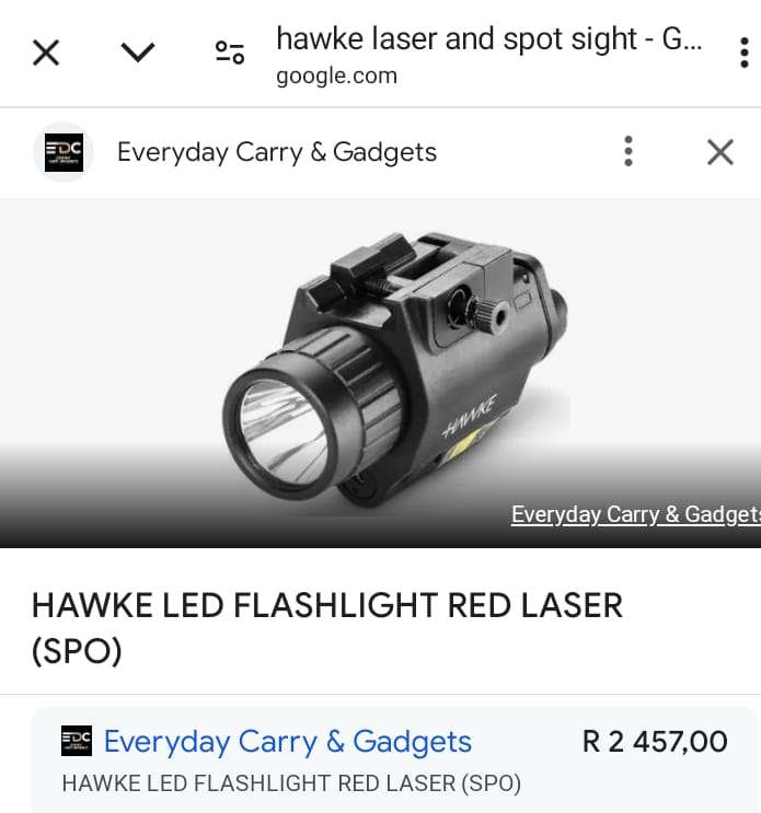 Hawke LED flashlight red laser (SPO)