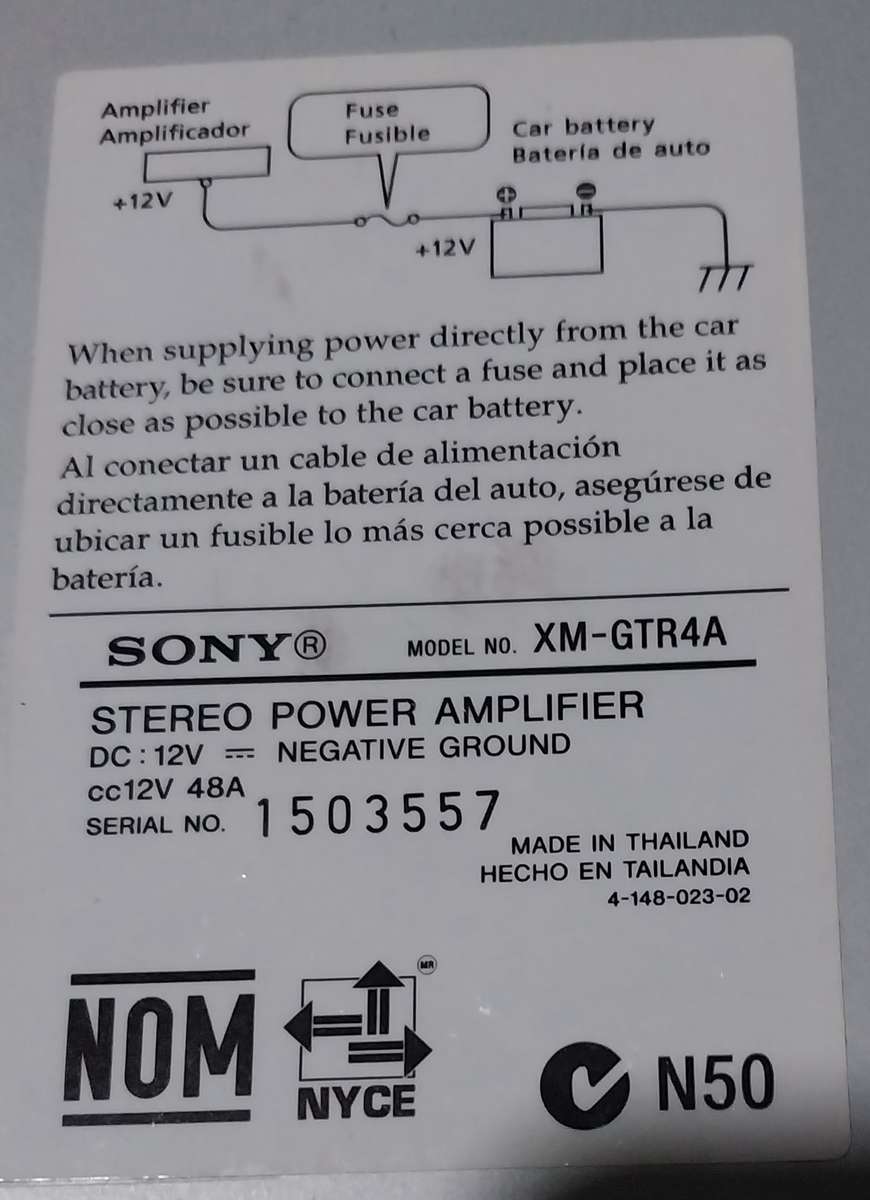 !! SONY XPLOD 1200W, 4 CHANNEL AMPLIFIER !!