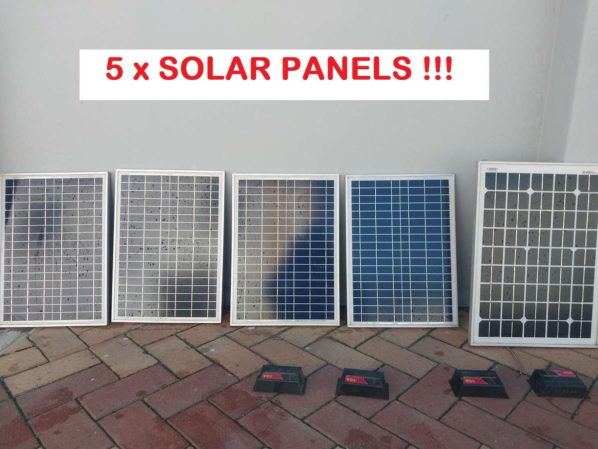 Lot of 5 solar panels