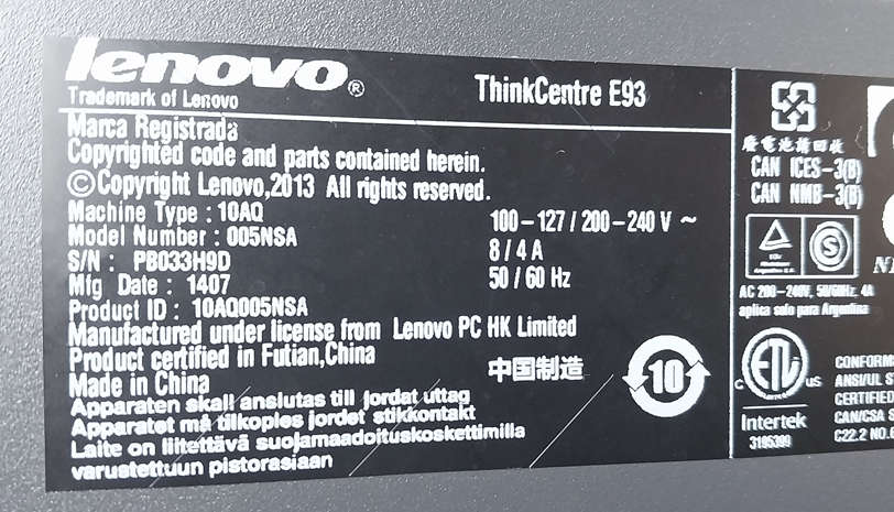 Lenovo E93 | Intel i7 4GHz | 24GB RAM | Quadro DDR5 GPU