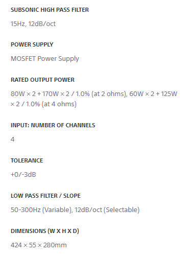 !! SONY XPLOD 1200W, 4 CHANNEL AMPLIFIER !!