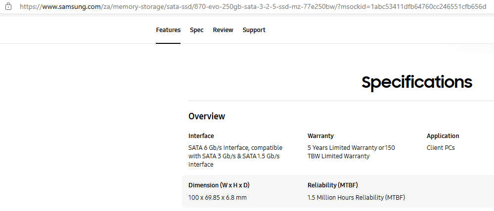 !! SAMSUNG EVO 250 GB SSD !!