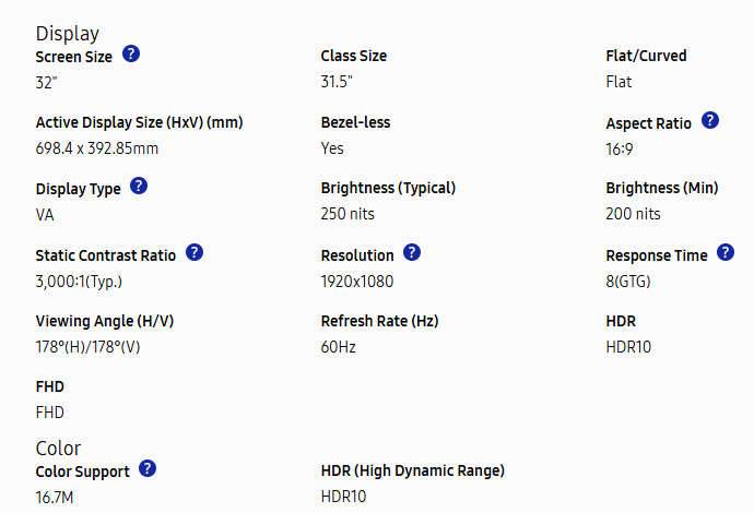 32 inch Samsung Smart Monitor
