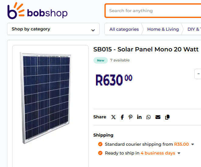 Lot of 5 solar panels